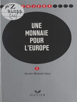 cover image of Une monnaie pour l'Europe